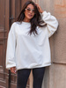 Bawełniana dresowa BLUZA bez kaptura oversize ecru E448 k01