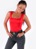 BLUZKA BODY Z KWADRATOWYM DEKOLTEM czerwona B169 kk01