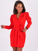 Elegancka sukienka krój marynarki czerwona B272 k01