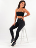 Elastyczne legginsy z efektem push up czarne D147 k01