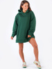 DRESOWA SUKIENKA BLUZA KANGURKA Z KAPTUREM zielona B172 k01