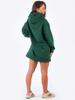 DRESOWA SUKIENKA BLUZA KANGURKA Z KAPTUREM zielona B172 k01