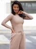 Dopasowane BODY z wiskozy dekolt łódka beż E12 k01