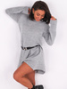 Sweter asymetryczna sukienka oversize szary k05