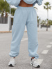 Dresowe bawełniane SPODNIE ze ściągaczami baby blue X32 k01