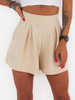 Eleganckie krótkie spodenki szorty beżowe c203 k01