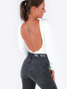 BLUZKA BODY GOŁE PLECY białe B173 k01