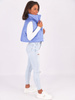 Pikowana kamizelka w pasy baby blue b235