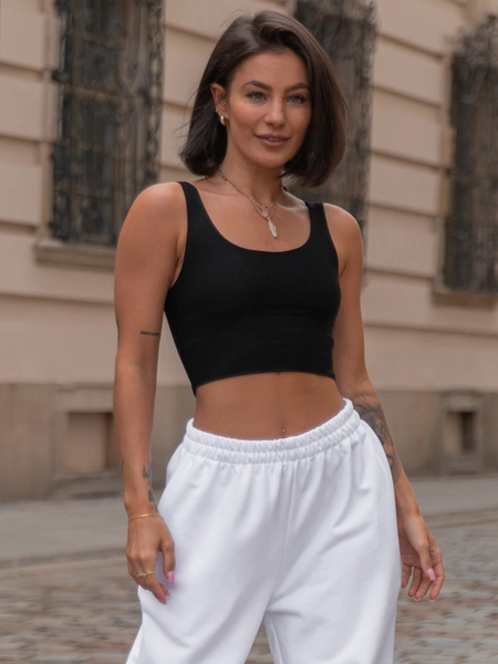 ZESTAW na lato: krótki TOP na ramiączkach z wiskozy X214 + maxi SPÓDNICA z lnu X252