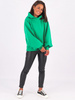 DRESOWA BLUZA Z KAPTUREM zielona B239 k01