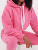 Dres komplet bluza z kapturem+spodnie cukierkowy róż a60 k01