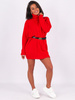 Sweter sukienka z golfem oversize czerwony k06