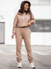 Bawełniane SPODNIE dresowe beżowy E4 k01