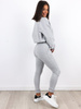 Dresowy komplet bluza + dopasowane spodnie szary a270 k01