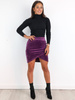 Welurowa spódnica przekładana fioletowa a250 k01