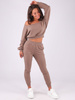 Dres komplet  bluza+spodnie cappuccino b206 k01