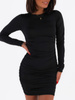 Dopasowana drapowana sukienka długość mini czarna c165 k01