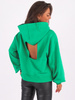 DRESOWA BLUZA Z KAPTUREM zielona B239 k01