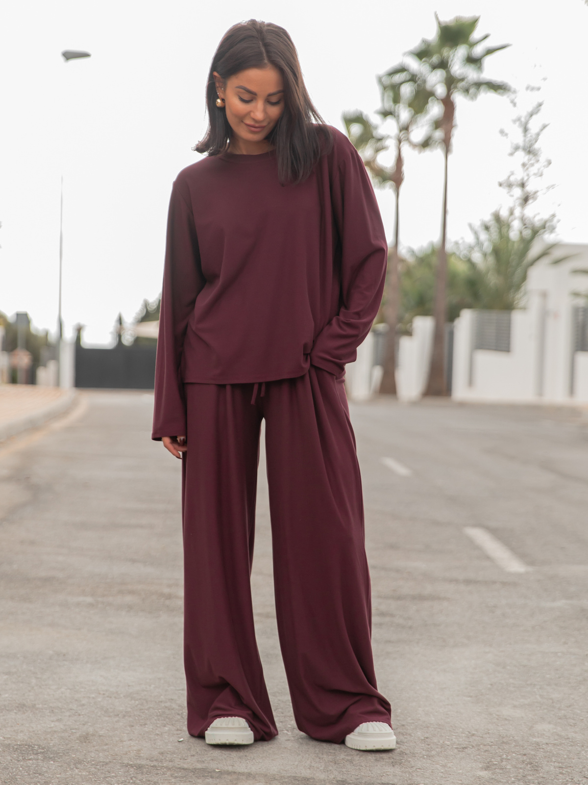 Komplet X475 – śliwkowy