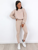 Dresowy komplet bluza + dopasowane spodnie beżowy a270 k01