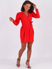 Elegancka sukienka krój marynarki czerwona B272 k01