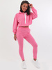 Dres komplet bluza z kapturem+spodnie cukierkowy róż a60 k01