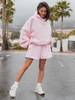 Bawełniane dresowe krótkie SPODENKI szorty baggy baby pink X52