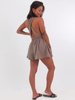 MUŚLINOWY KOMBINEZON KRÓTKIE SPODENKI cappuccino B76 k01