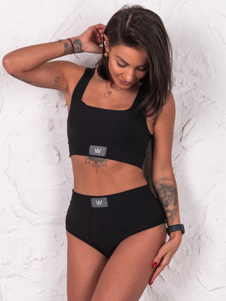 Elastyczny mega wygodny TOP na szerszych ramkach czarny E641 k01