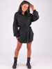 LNIANA KOSZULA SUKIENKA czarna B193 k01