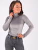 Welurowa bluzka z golfem szara b202 k01