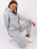 Dresowy komplet bluza kangurka + luźne spodnie szary b29 k01