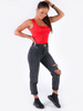 BLUZKA BODY Z KWADRATOWYM DEKOLTEM czerwona B169 kk01