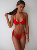 DÓŁ STROJU KĄPIELOWEGO majtki wiązane brazyliany czerwone S118 k01