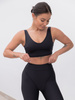 FITNESS / SIŁOWNIA / JOGA krótka BLUZKA – stanik sportowy na ramiączkach czarny F105