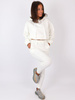Dres komplet bluza z kapturem+spodnie biały a60 k01