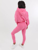 Dres komplet bluza z kapturem+spodnie cukierkowy róż a60 k01