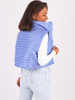 Pikowana kamizelka w pasy baby blue b235