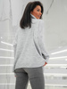Oversizowy SWETER z golfem szary melanż K285 k01