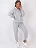 Dresowy komplet bluza kangurka + luźne spodnie szary b29 k01