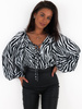 Body elegancka koszula sexy dekolt zebra c601 k01