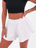 Asymetryczne dresowe bawełniane szorty białe b136 k01