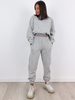 Dresowy komplet bluza + spodnie o luźnym kroju szary a267 k01