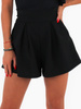 Eleganckie krótkie spodenki szorty czarne c203 k01