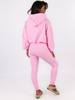 Dresowy komplet bluza z kapturem + spodnie różowy C124