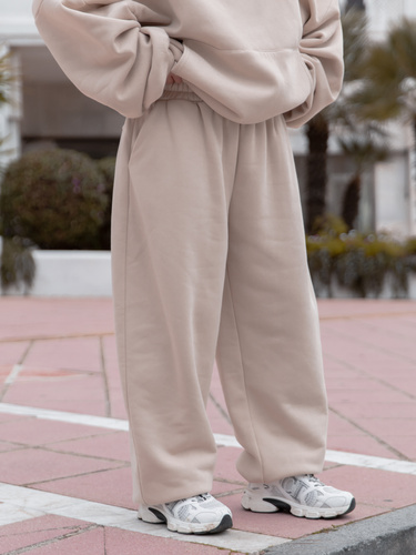 Spodnie o kroju barrel najmodniejsze bawełniane dresowe baby pink X561