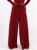 Eleganckie szerokie luźne spodnie z wysokim stanem bordowe c344 k01