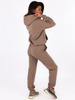 Dresowy komplet bluza z kapturem + spodnie cappuccino C110 k01