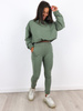 Dresowy komplet bluza + dopasowane spodnie khaki a270 k01