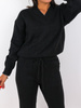 Swetrowy komplet bluza + dopasowane spodnie czarny t12